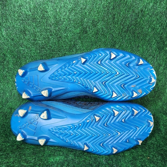 Adidas Adizero Team Football Cleats Big Mood Cyan Blue GX7892 Men's Size 8.5 - Picture 9 of 11